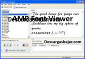 AMP Font Viewer 3.89 captura de pantalla