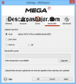 MEGASync Windows 2.8.0.0 captura de pantalla